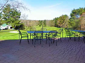 Bellevue Golf Club veranda overlooking the fairway